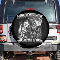 Funny Alpha Wolf Meme Spare Tire Cover Hide Your Wife The Alpha Is Here Humorous Cringe