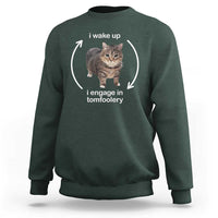 Funny Silly Cat Meme Sweatshirt I Wake Up I Engage In Tomfoolery - Wonder Print Shop