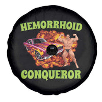 Hemorrhoid Conqueror Spare Tire Cover Funny Oddly Specific Dank Meme Absurd Muscle Car