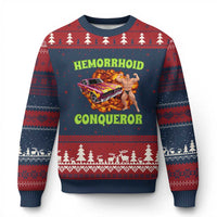 Hemorrhoid Conqueror Ugly Christmas Sweater Funny Oddly Specific Dank Meme Absurd Muscle Car - Wonder Print Shop