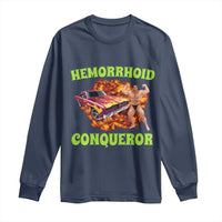 Hemorrhoid Conqueror Long Sleeve Shirt Funny Oddly Specific Dank Meme Absurd Muscle Car