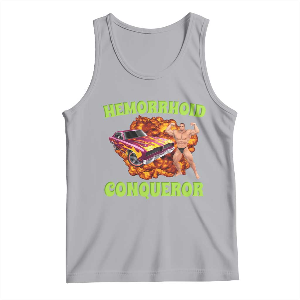 Hemorrhoid Conqueror Tank Top Funny Oddly Specific Dank Meme Absurd Muscle Car