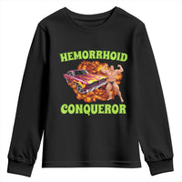 Hemorrhoid Conqueror Youth Sweatshirt Funny Oddly Specific Dank Meme Absurd Muscle Car