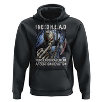 Funny Cringe Hard Skeleton Meme Hoodie I Need HEAD Hugs Encouragement Affection Devotion Middle Finger Edgy Hard Cringe