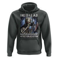 Funny Cringe Hard Skeleton Meme Hoodie I Need HEAD Hugs Encouragement Affection Devotion Middle Finger Edgy Hard Cringe