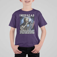 Funny Cringe Hard Skeleton Meme T Shirt For Kid I Need HEAD Hugs Encouragement Affection Devotion Middle Finger Edgy Hard Cringe - Wonder Print Shop