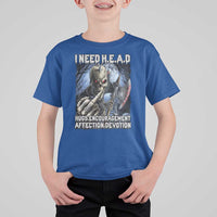 Funny Cringe Hard Skeleton Meme T Shirt For Kid I Need HEAD Hugs Encouragement Affection Devotion Middle Finger Edgy Hard Cringe - Wonder Print Shop