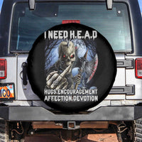 Funny Cringe Hard Skeleton Meme Spare Tire Cover I Need HEAD Hugs Encouragement Affection Devotion Middle Finger Edgy Hard Cringe