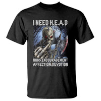 Funny Cringe Hard Skeleton Meme T Shirt I Need HEAD Hugs Encouragement Affection Devotion Middle Finger Edgy Hard Cringe - Wonder Print Shop