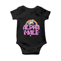 Funny Sarcastic Alpha Male Baby Onesie Unicorn Sarcastic Ironic Weird Y2K Humor
