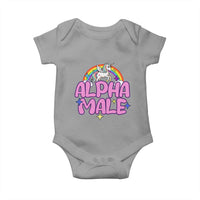 Funny Sarcastic Alpha Male Baby Onesie Unicorn Sarcastic Ironic Weird Y2K Humor