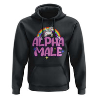 Funny Sarcastic Alpha Male Hoodie Unicorn Sarcastic Ironic Weird Y2K Humor