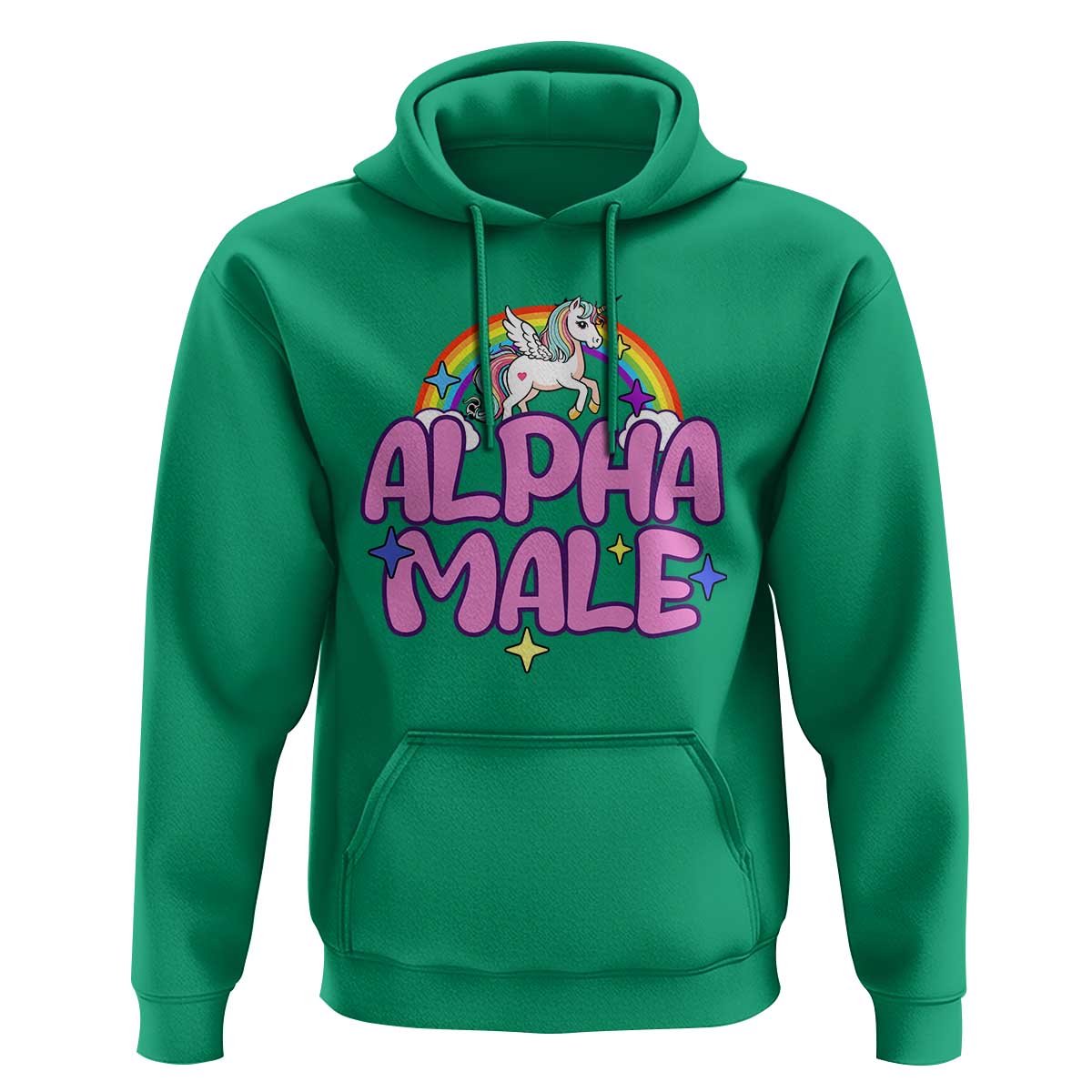 Funny Sarcastic Alpha Male Hoodie Unicorn Sarcastic Ironic Weird Y2K Humor