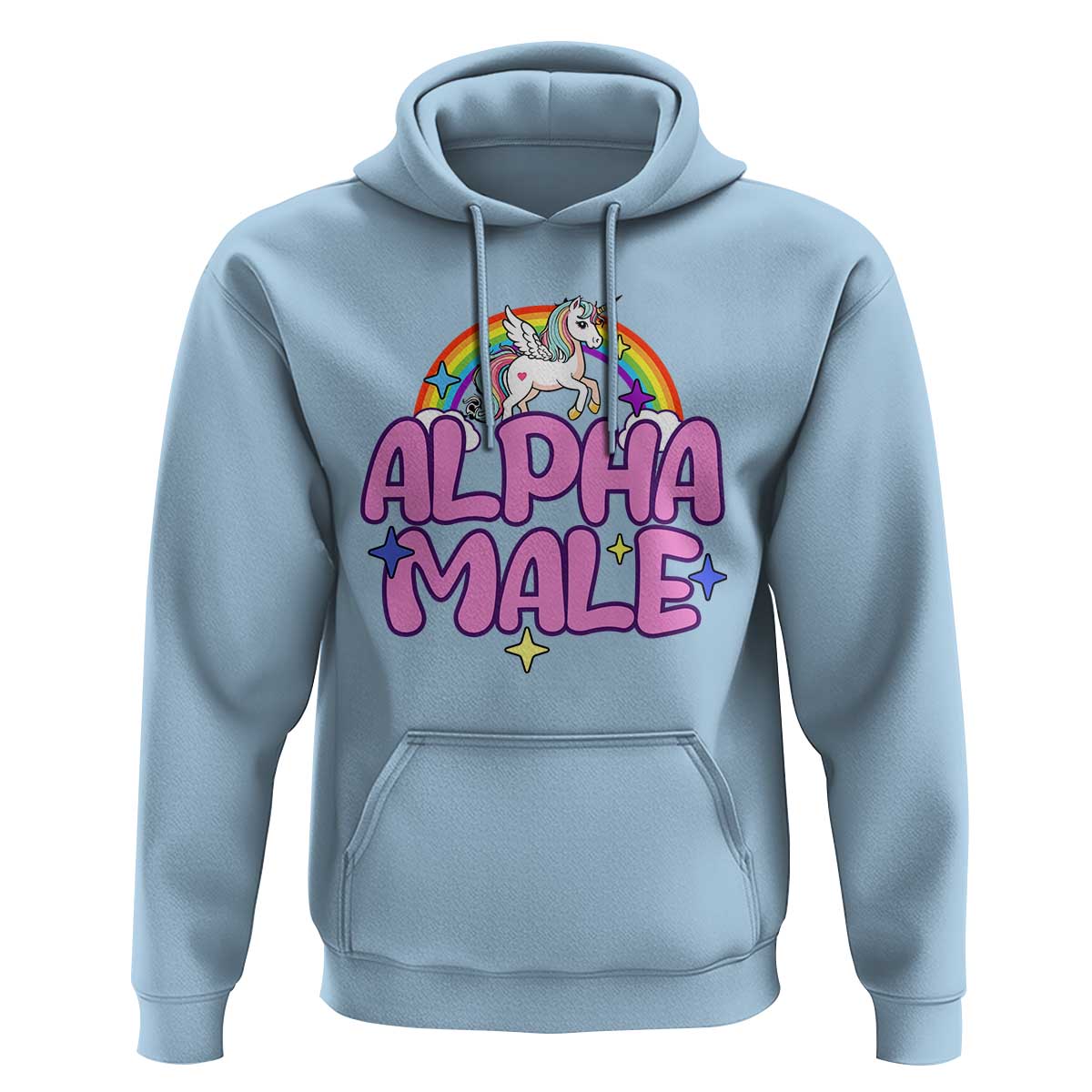 Funny Sarcastic Alpha Male Hoodie Unicorn Sarcastic Ironic Weird Y2K Humor