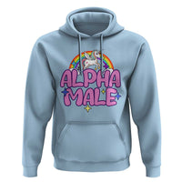 Funny Sarcastic Alpha Male Hoodie Unicorn Sarcastic Ironic Weird Y2K Humor