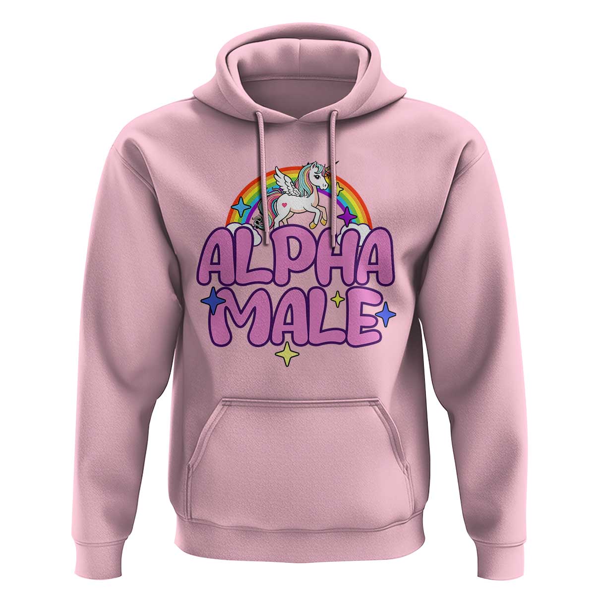Funny Sarcastic Alpha Male Hoodie Unicorn Sarcastic Ironic Weird Y2K Humor