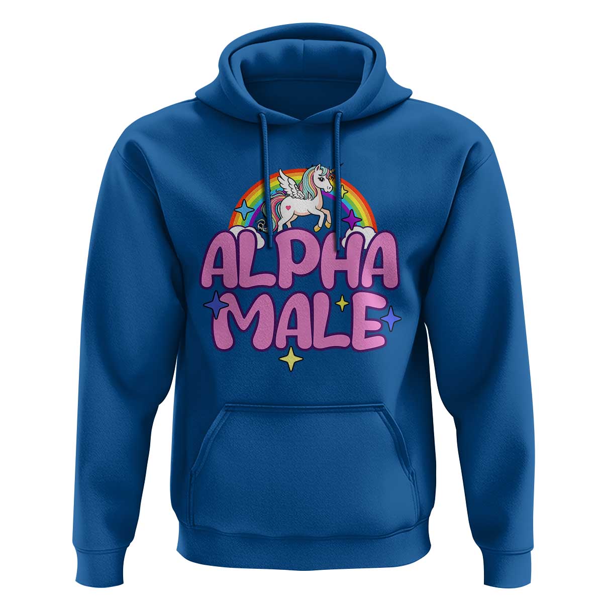 Funny Sarcastic Alpha Male Hoodie Unicorn Sarcastic Ironic Weird Y2K Humor