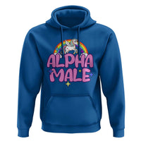 Funny Sarcastic Alpha Male Hoodie Unicorn Sarcastic Ironic Weird Y2K Humor