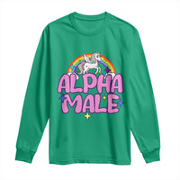 Funny Sarcastic Alpha Male Long Sleeve Shirt Unicorn Sarcastic Ironic Weird Y2K Humor