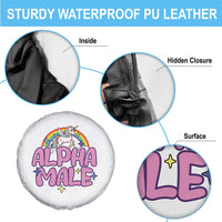 Funny Sarcastic Alpha Male Spare Tire Cover Unicorn Sarcastic Ironic Weird Y2K Humor