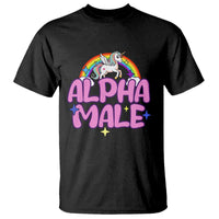 Funny Sarcastic Alpha Male T Shirt Unicorn Sarcastic Ironic Weird Y2K Humor - Wonder Print Shop
