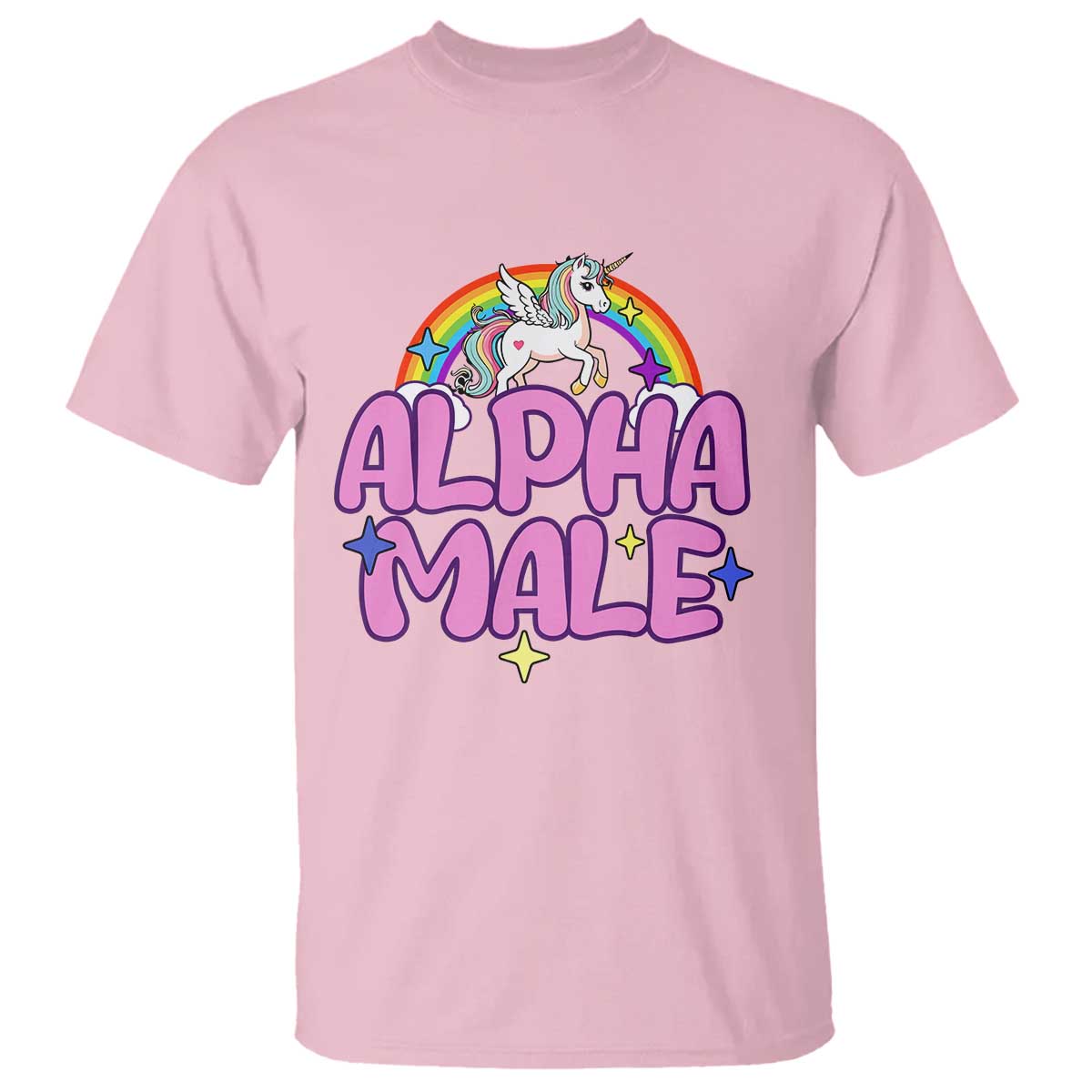 Funny Sarcastic Alpha Male T Shirt Unicorn Sarcastic Ironic Weird Y2K Humor - Wonder Print Shop