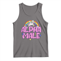 Funny Sarcastic Alpha Male Tank Top Unicorn Sarcastic Ironic Weird Y2K Humor