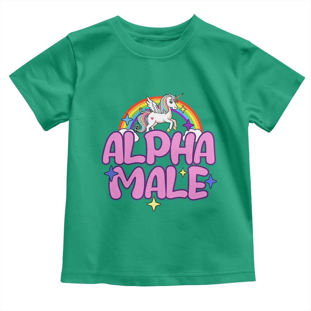 Funny Sarcastic Alpha Male Toddler T Shirt Unicorn Sarcastic Ironic Weird Y2K Humor