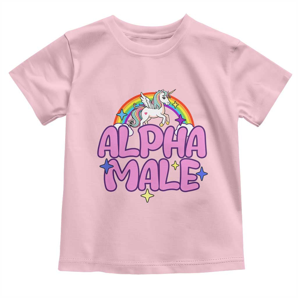 Funny Sarcastic Alpha Male Toddler T Shirt Unicorn Sarcastic Ironic Weird Y2K Humor