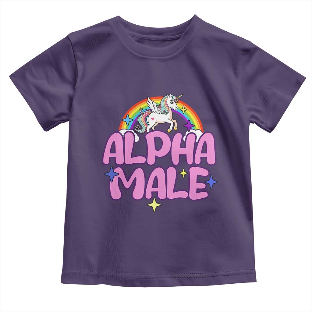 Funny Sarcastic Alpha Male Toddler T Shirt Unicorn Sarcastic Ironic Weird Y2K Humor