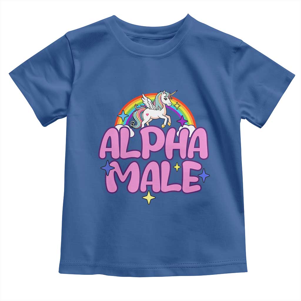 Funny Sarcastic Alpha Male Toddler T Shirt Unicorn Sarcastic Ironic Weird Y2K Humor