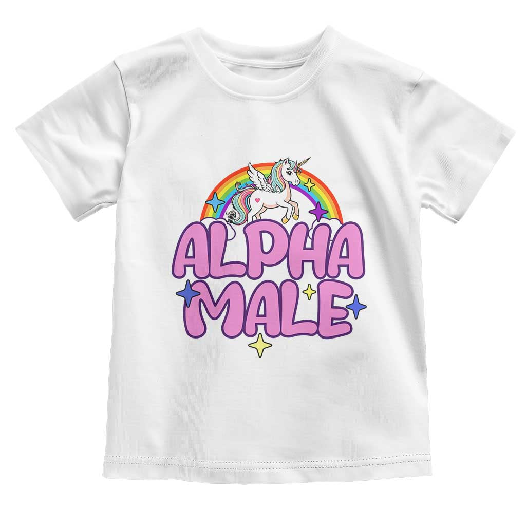 Funny Sarcastic Alpha Male Toddler T Shirt Unicorn Sarcastic Ironic Weird Y2K Humor