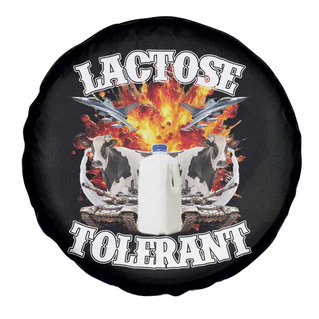 Funny Lactose Tolerant Spare Tire Cover Retro Pro-Dairy Ironic Cringe Meme
