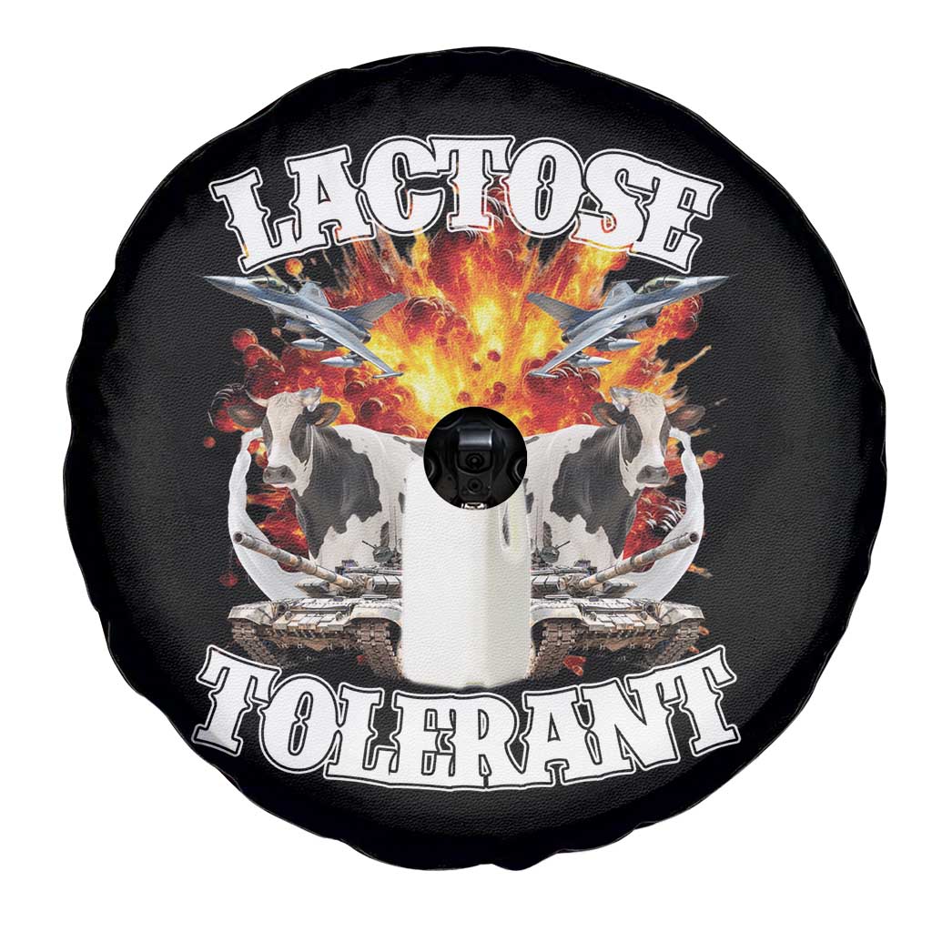 Funny Lactose Tolerant Spare Tire Cover Retro Pro-Dairy Ironic Cringe Meme