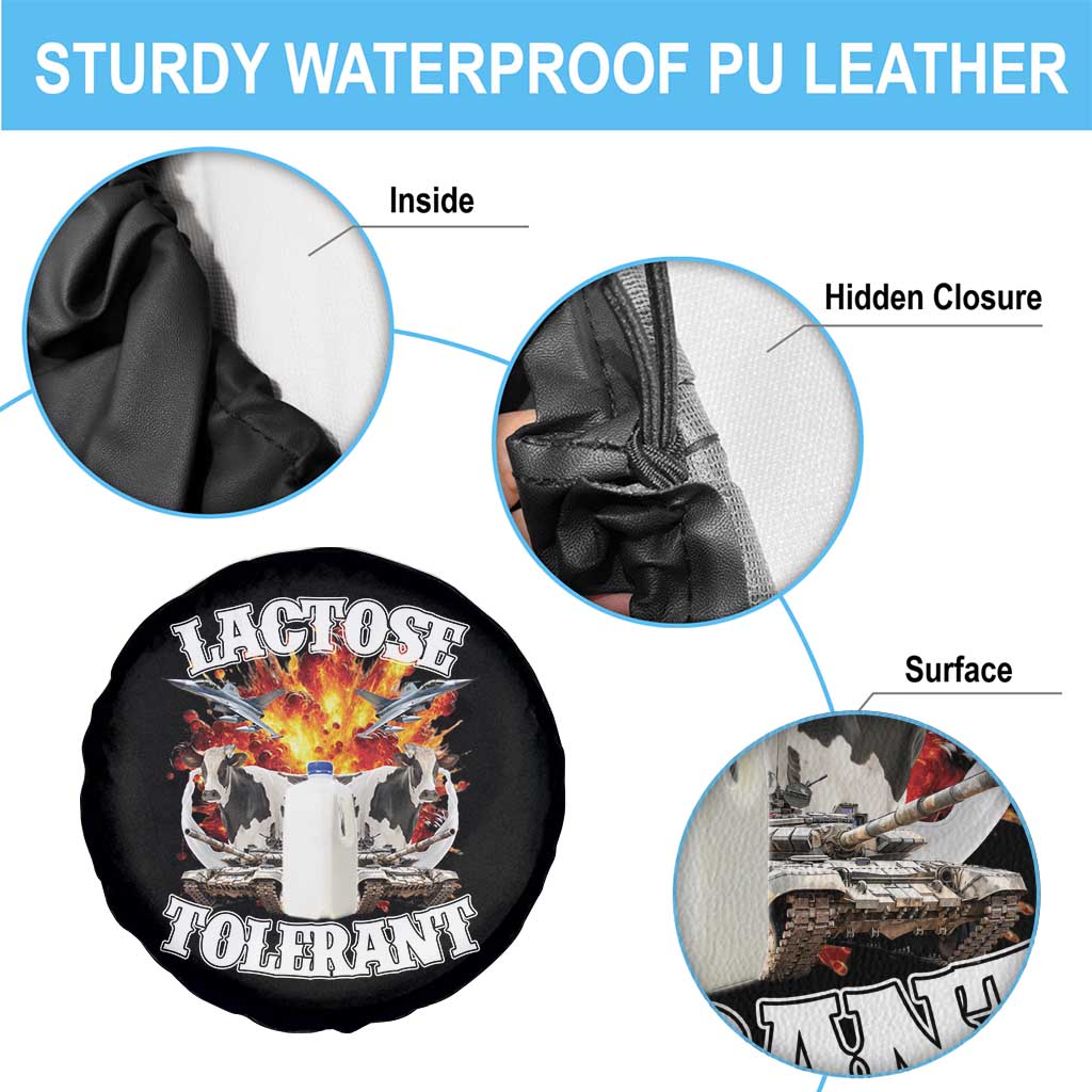 Funny Lactose Tolerant Spare Tire Cover Retro Pro-Dairy Ironic Cringe Meme
