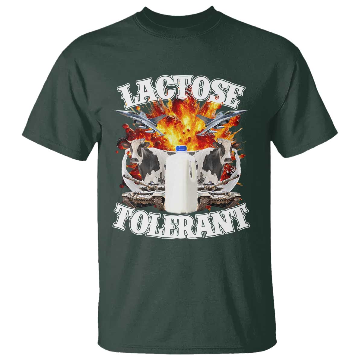 Funny Lactose Tolerant T Shirt Retro Pro-Dairy Ironic Cringe Meme