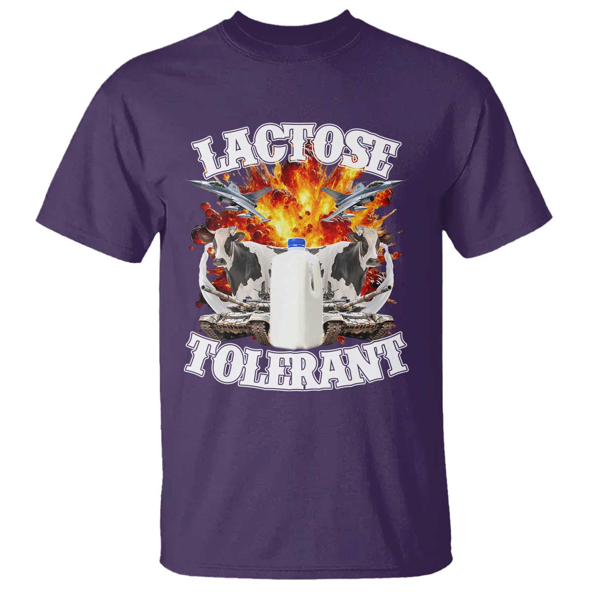Funny Lactose Tolerant T Shirt Retro Pro-Dairy Ironic Cringe Meme