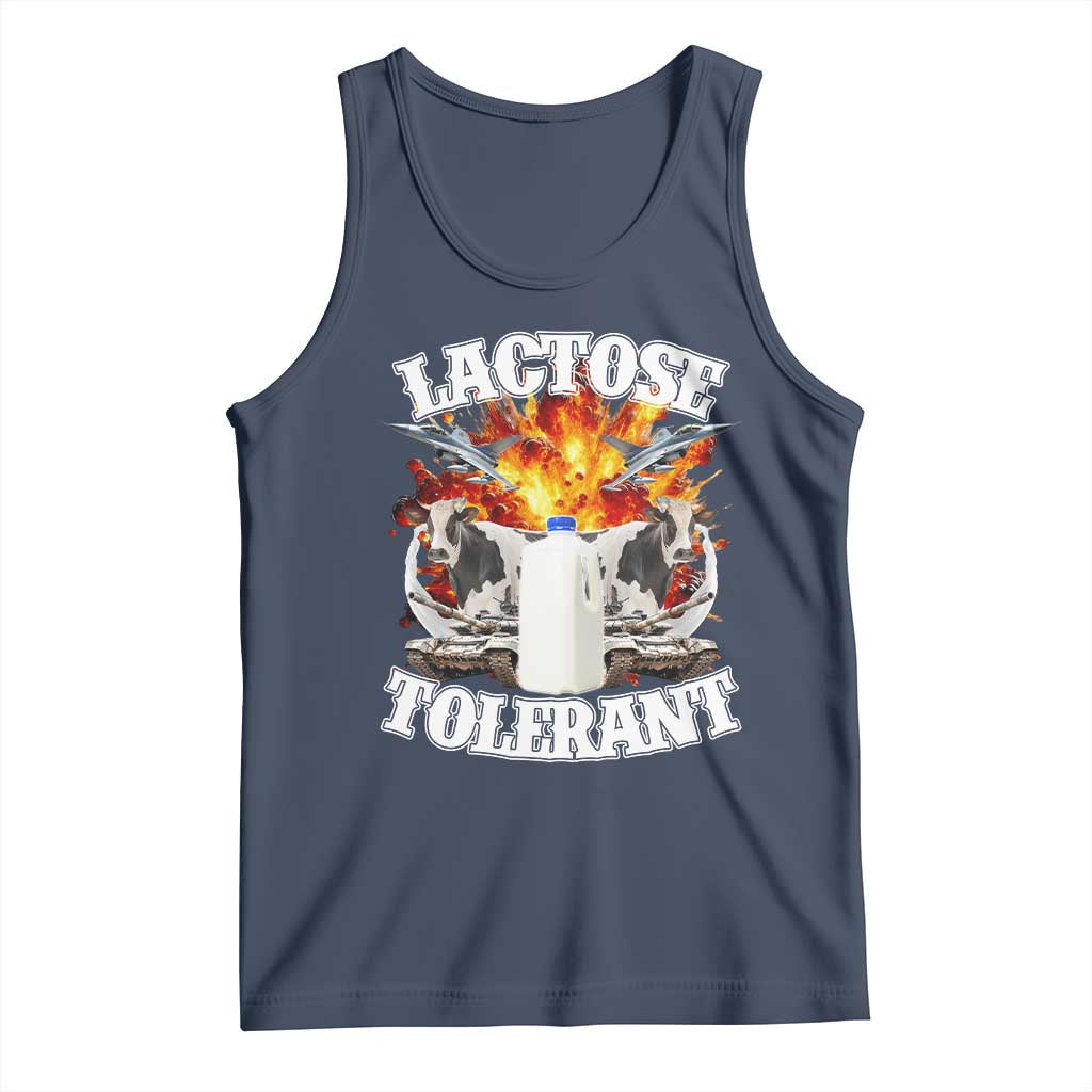 Funny Lactose Tolerant Tank Top Retro Pro-Dairy Ironic Cringe Meme