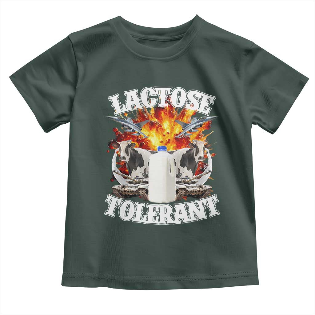 Funny Lactose Tolerant Toddler T Shirt Retro Pro-Dairy Ironic Cringe Meme