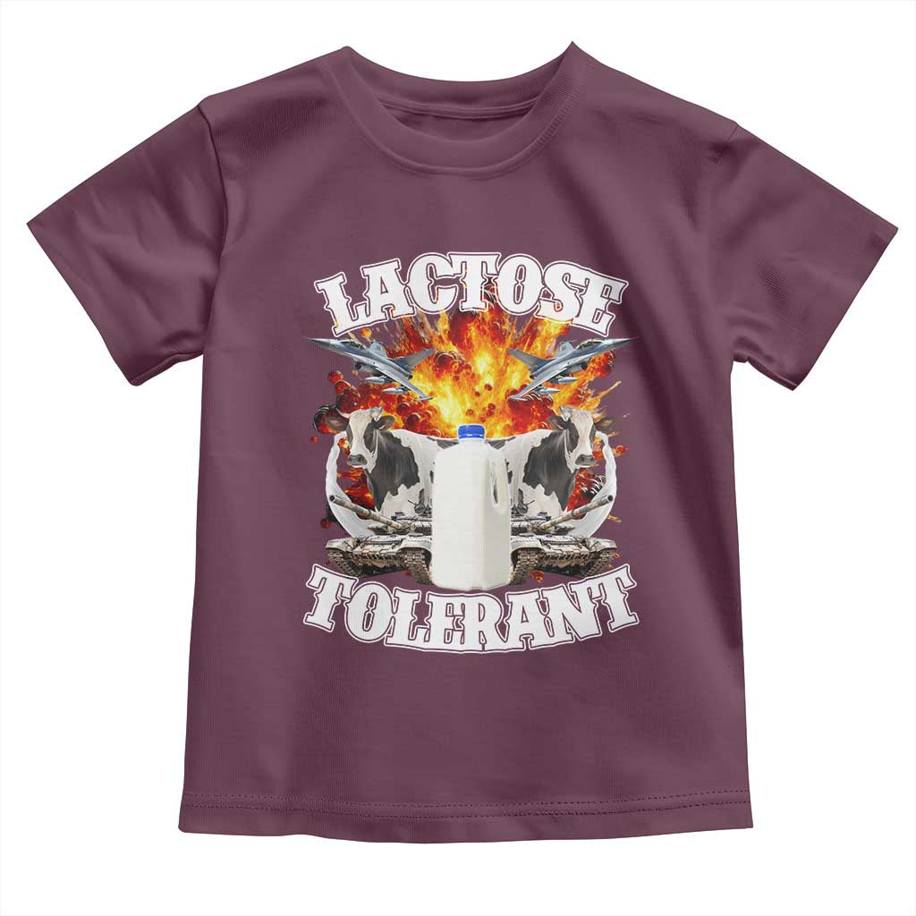 Funny Lactose Tolerant Toddler T Shirt Retro Pro-Dairy Ironic Cringe Meme