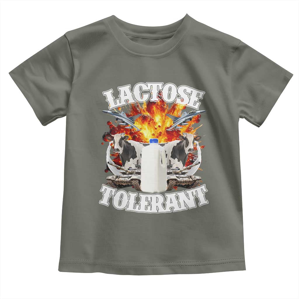 Funny Lactose Tolerant Toddler T Shirt Retro Pro-Dairy Ironic Cringe Meme