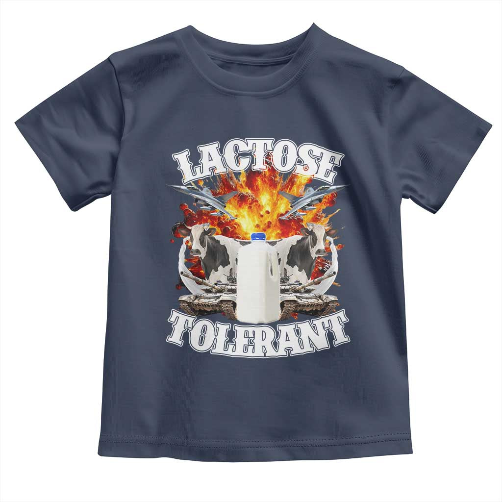 Funny Lactose Tolerant Toddler T Shirt Retro Pro-Dairy Ironic Cringe Meme