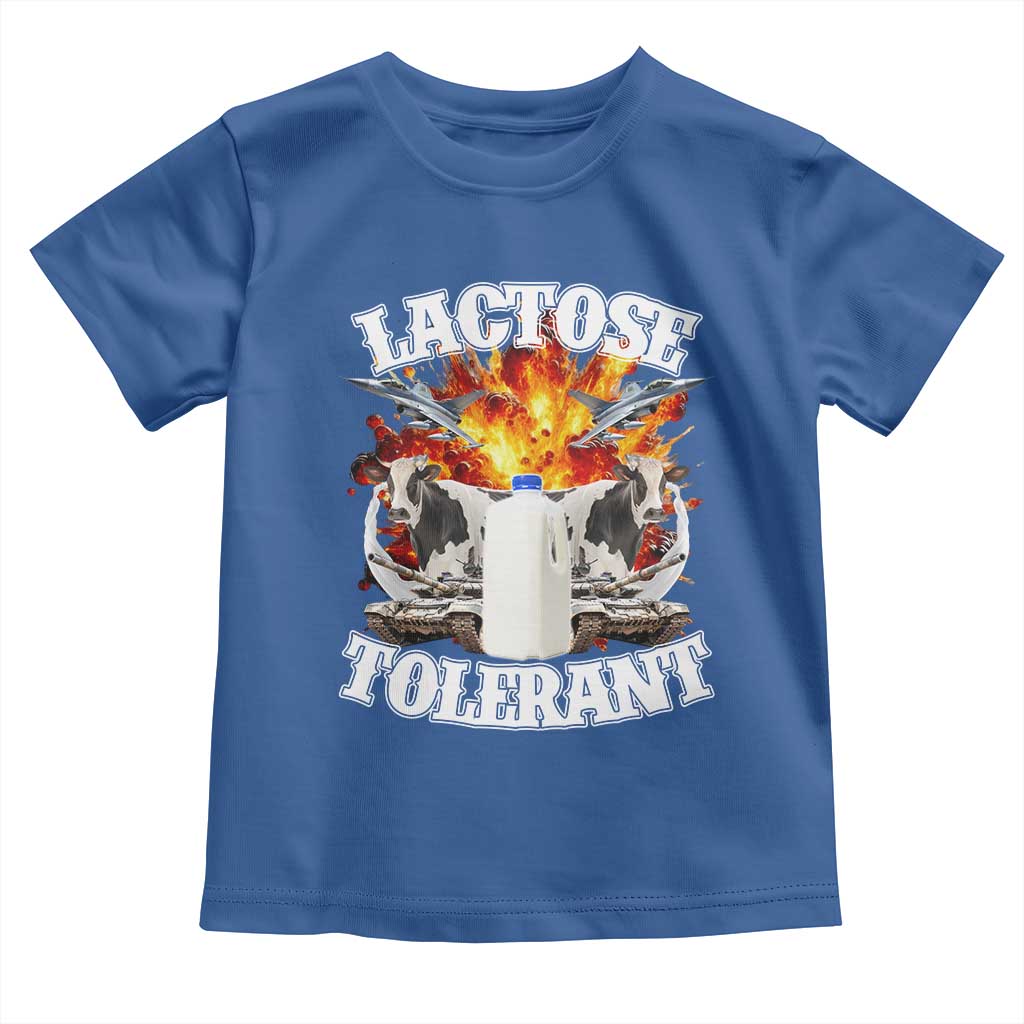 Funny Lactose Tolerant Toddler T Shirt Retro Pro-Dairy Ironic Cringe Meme