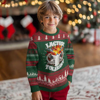 Funny Lactose Tolerant Knitted Sweatshirt Retro Pro-Dairy Ironic Cringe Meme