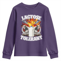 Funny Lactose Tolerant Youth Sweatshirt Retro Pro-Dairy Ironic Cringe Meme