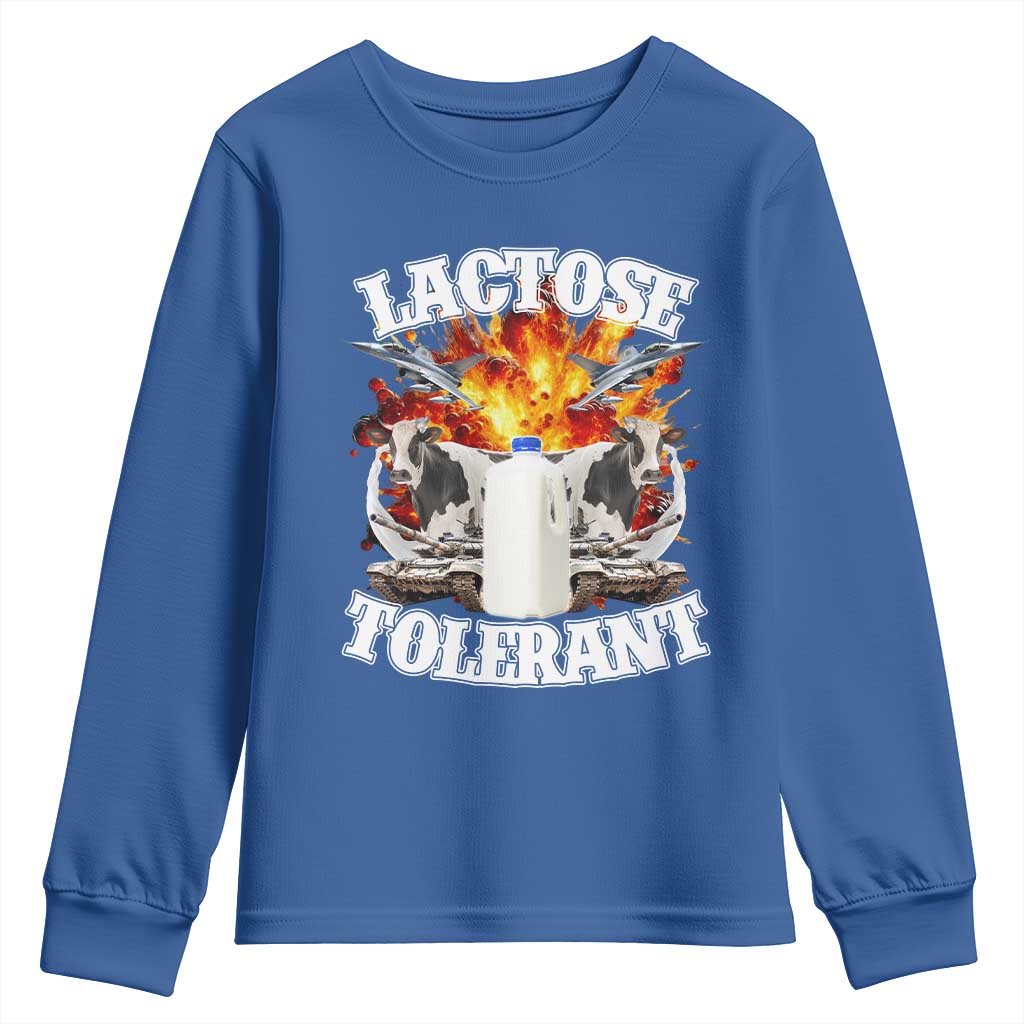 Funny Lactose Tolerant Youth Sweatshirt Retro Pro-Dairy Ironic Cringe Meme
