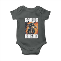 Skeleton Meme Baby Onesie Garlic Bread Flaming Biker On Fire Funny Edgy Hard Cringe