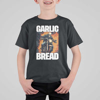 Skeleton Meme T Shirt For Kid Garlic Bread Flaming Biker On Fire Funny Edgy Hard Cringe