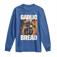Skeleton Meme Long Sleeve Shirt Garlic Bread Flaming Biker On Fire Funny Edgy Hard Cringe