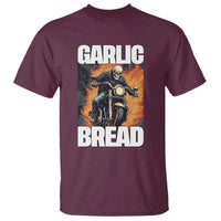 Skeleton Meme T Shirt Garlic Bread Flaming Biker On Fire Funny Edgy Hard Cringe